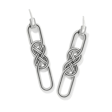 Brighton Interlok Braid Post Drop Earrings - Silver - Brighton