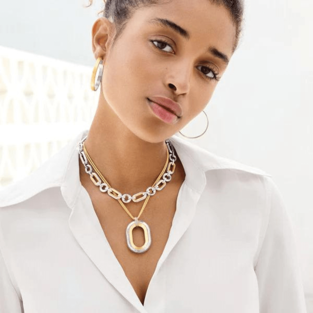 Brighton Medici Link Two Tone Necklace - Brighton