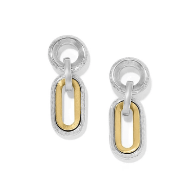 Brighton Medici Two Tone Link Post Drop Earrings - Brighton
