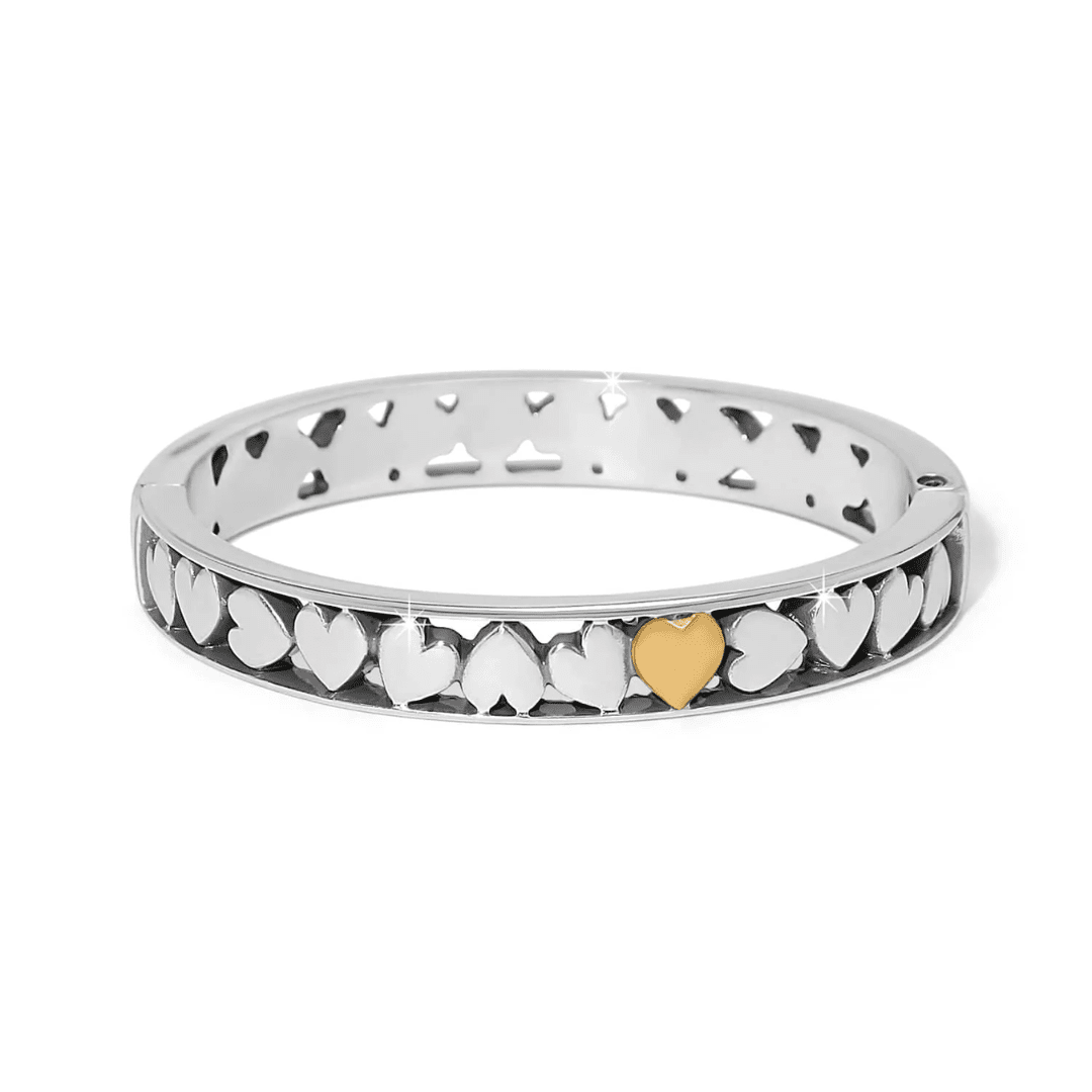 Brighton Mystery of Love Gold Heart Bangle - Brighton