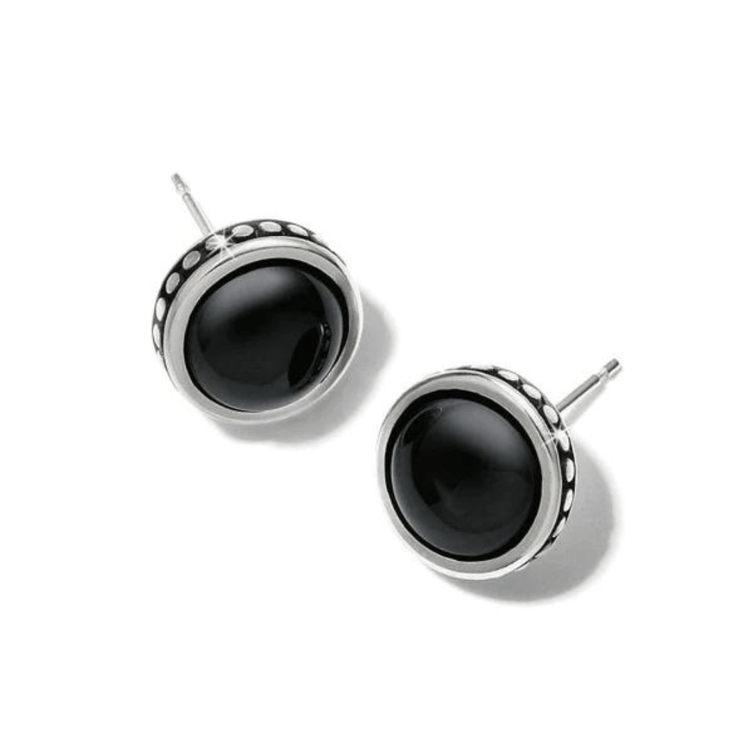 Brighton Pebble Dot Onyx Post Earrings - Brighton