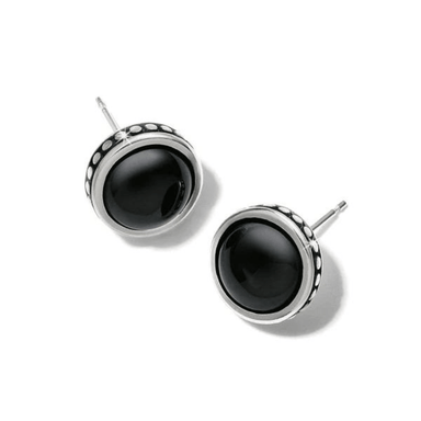 Brighton Pebble Dot Onyx Post Earrings - Brighton