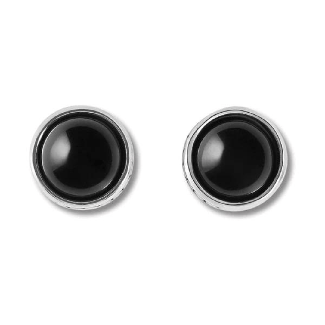 Brighton Pebble Dot Onyx Post Earrings - Brighton