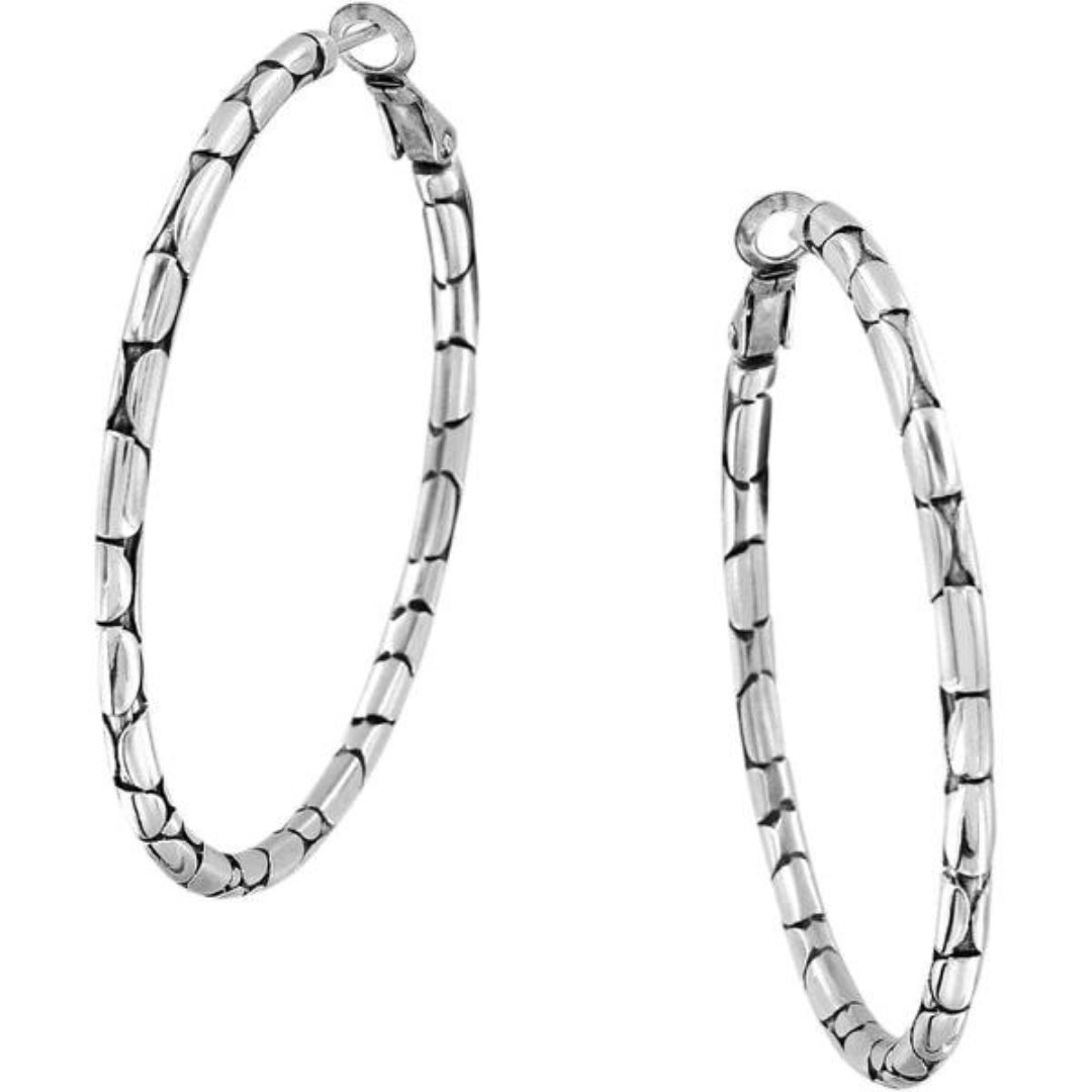 Brighton Pebble Large Hoop Earrings - Brighton