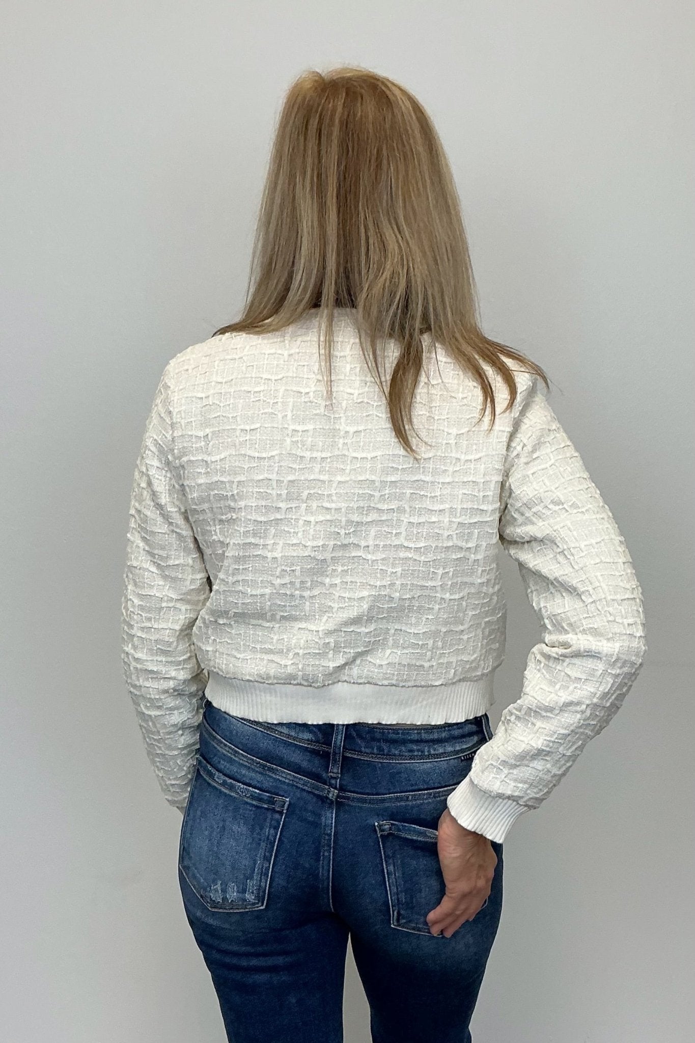 Camellia Elegant Knit Wool Jacket - Camellia