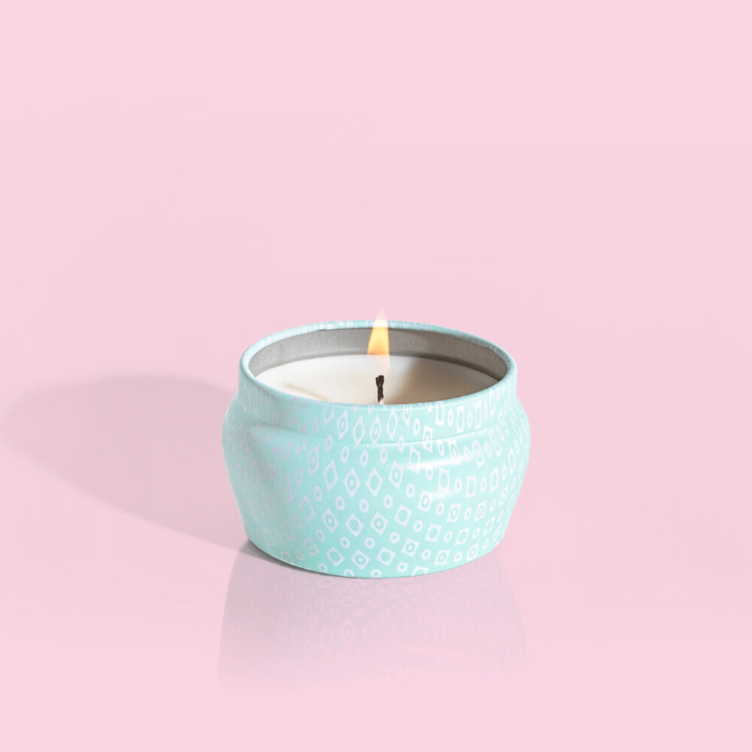 Capri Blue Aqua Printed Mini Tin Candle - Volcano - Capri Blue