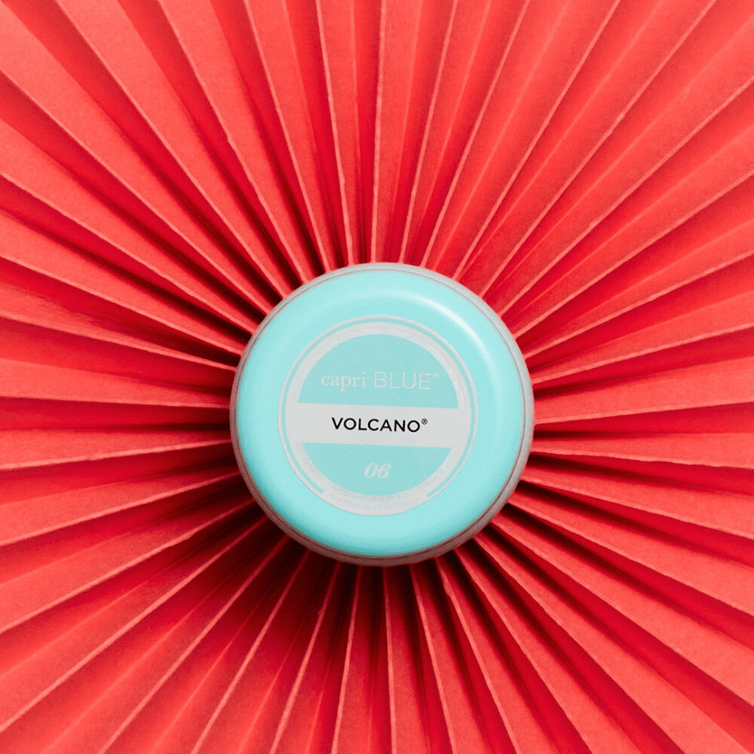 Capri Blue Aqua Printed Mini Tin Candle - Volcano - Capri Blue