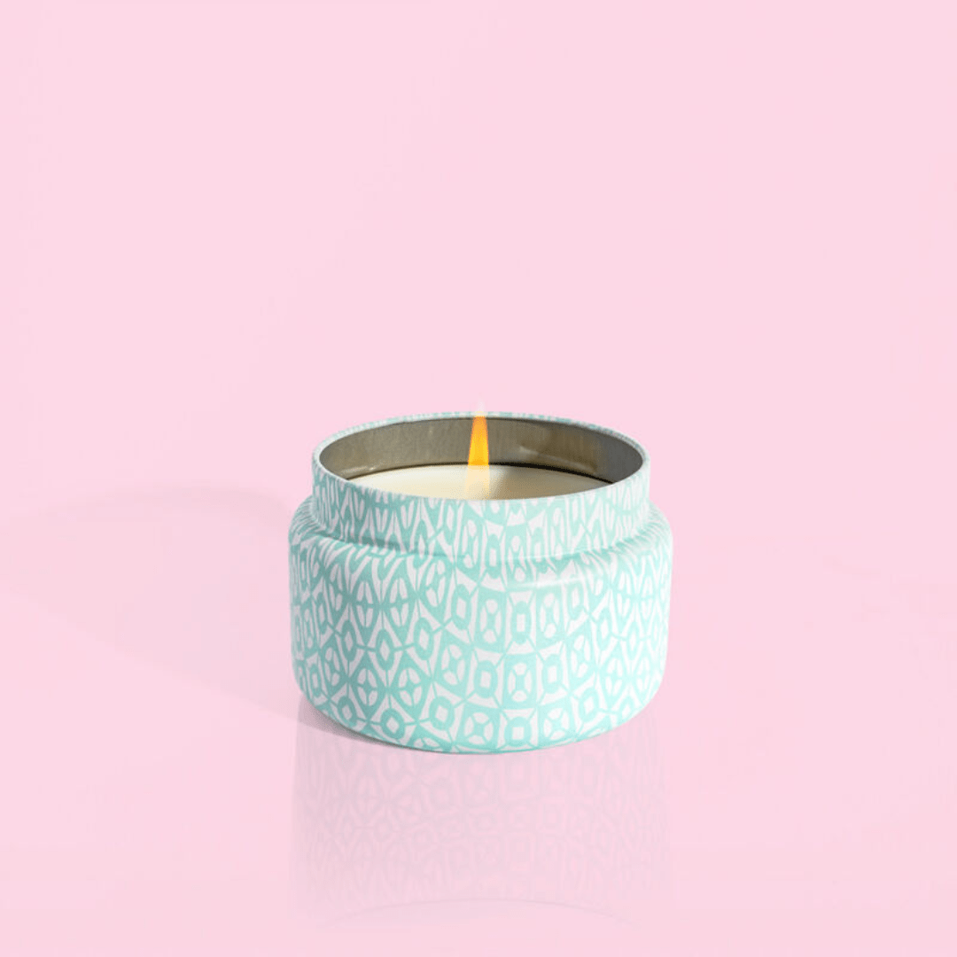 Capri Blue Aqua Printed Travel Tin Candle - Volcano - Capri Blue