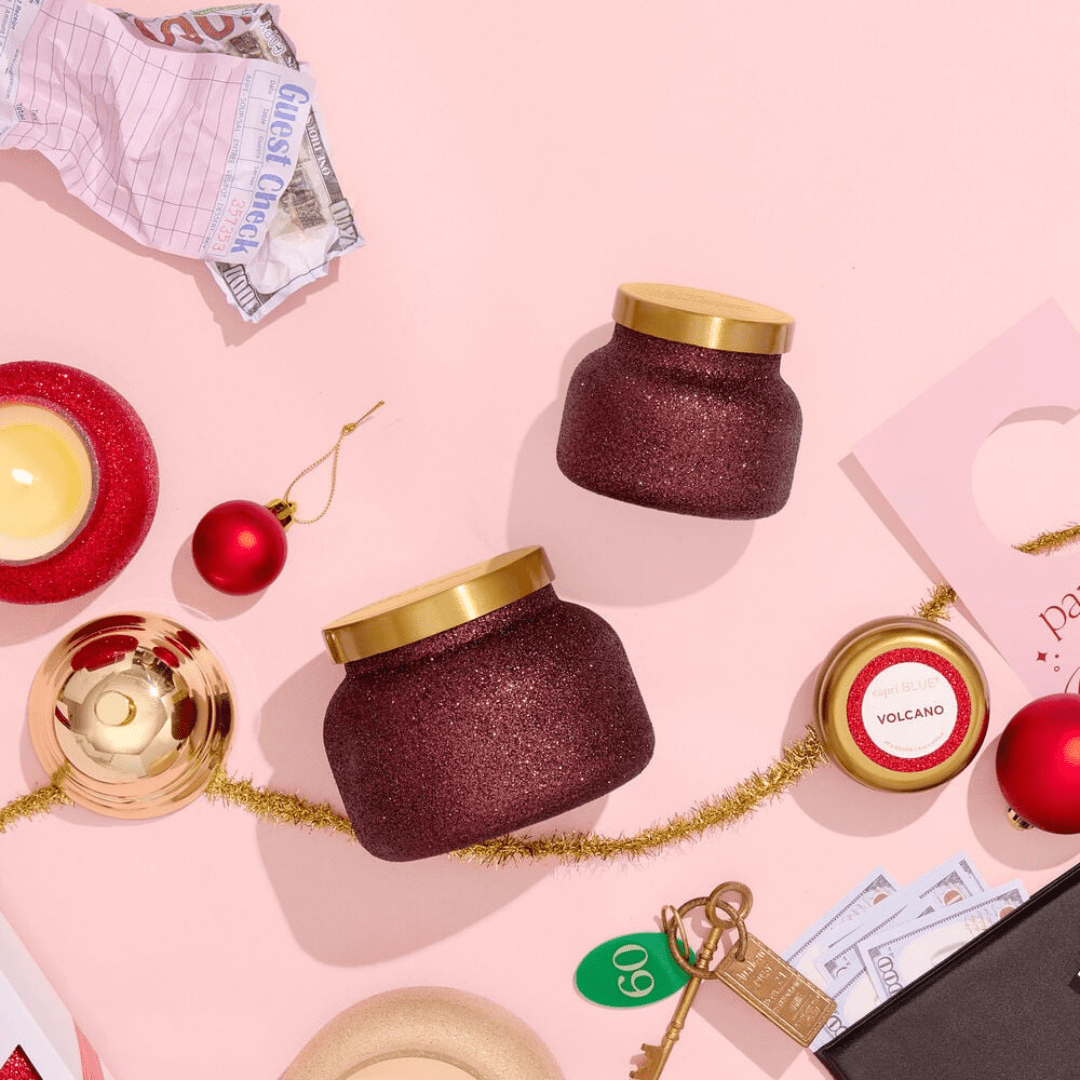 Capri Blue Glam Petite Jar Candle - Tinsel & Spice - Capri Blue