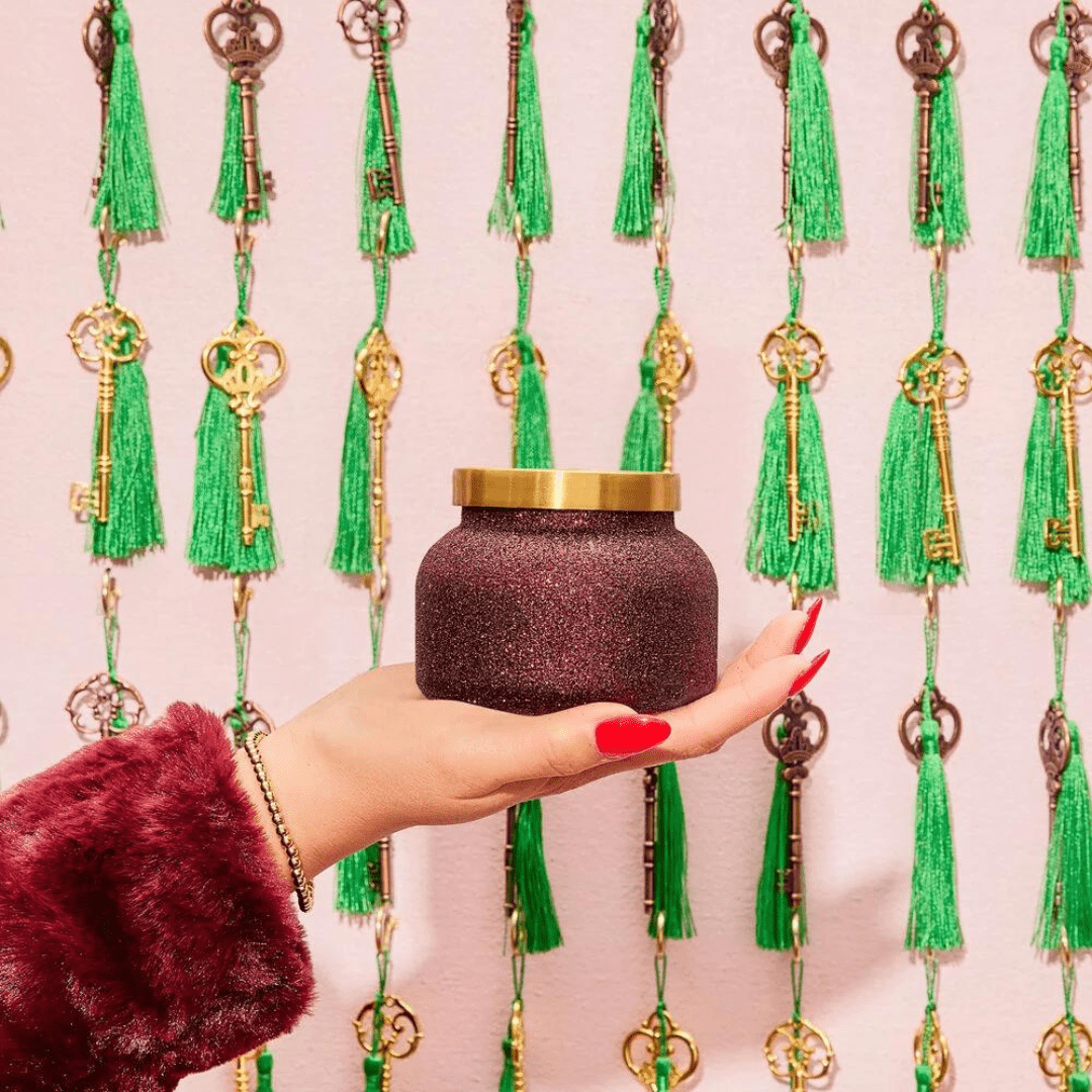 Capri Blue Glam Petite Jar Candle - Tinsel & Spice - Capri Blue