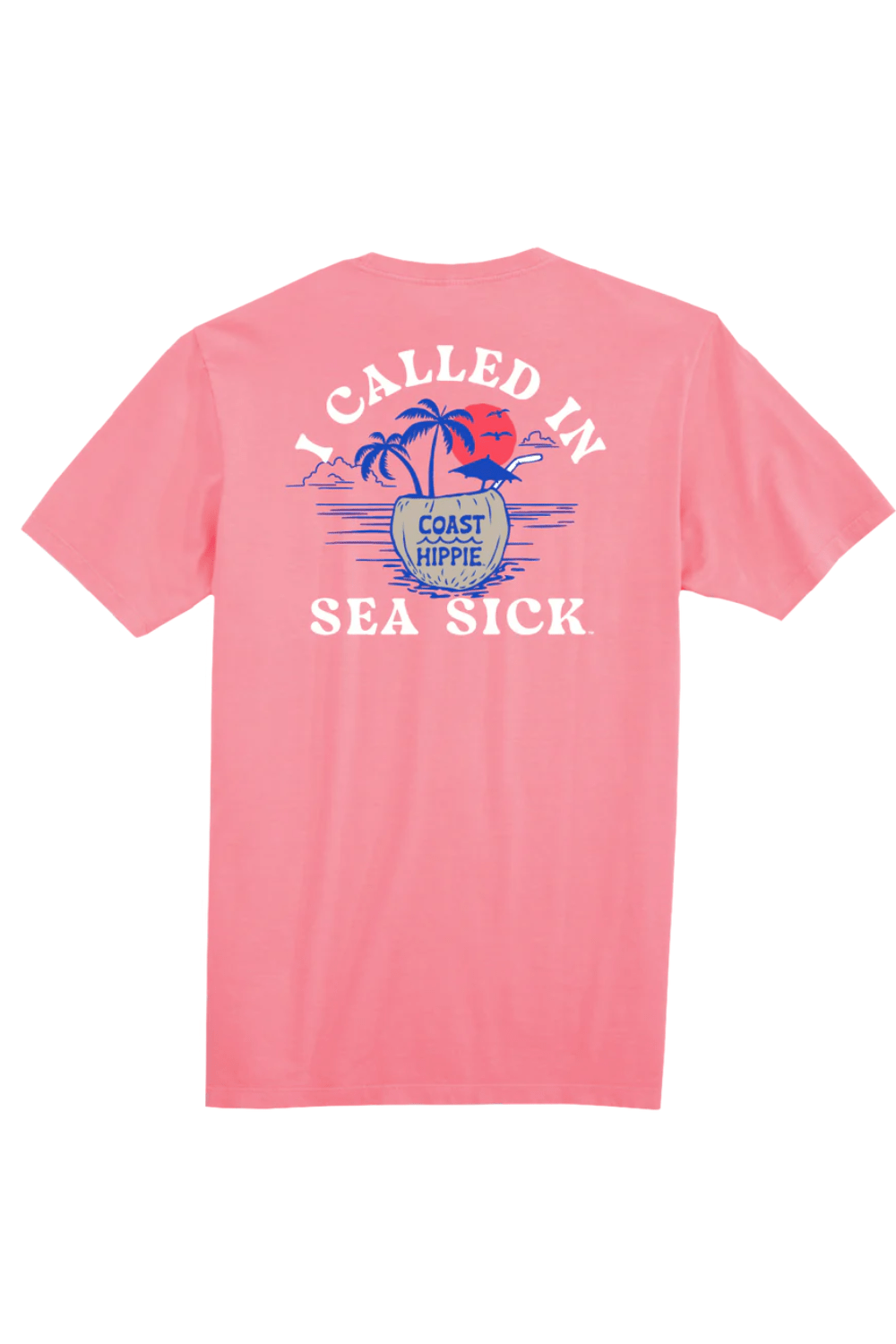 Coast Hippie Sea Sick Coconut Vintage Crew - Pink - Coast Hippie