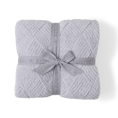 CozyChic Diamond Weave Blanket - Oyster - Barefoot Dreams