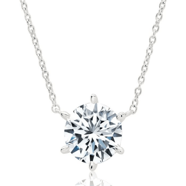 Crislu 6 Prong Solitaire Brilliant Necklace - Crislu