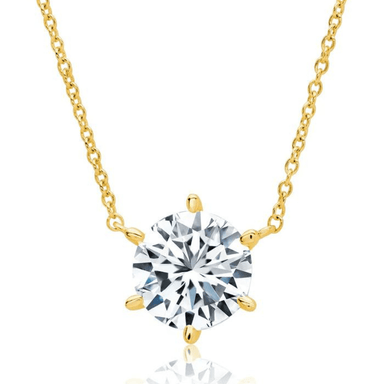 Crislu 6 Prong Solitaire Brilliant Necklace - Crislu
