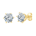 Crislu 6 Prong Solitaire Brilliant Stud Earrings - Crislu