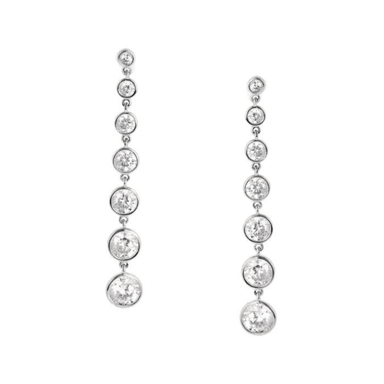 Crislu Bezel Set Drop Earrings - Crislu