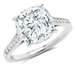 Crislu Bliss Cushion Cut Ring - Platinum - Crislu
