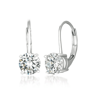 Crislu Brilliant Cut Leverback Earrings - Crislu