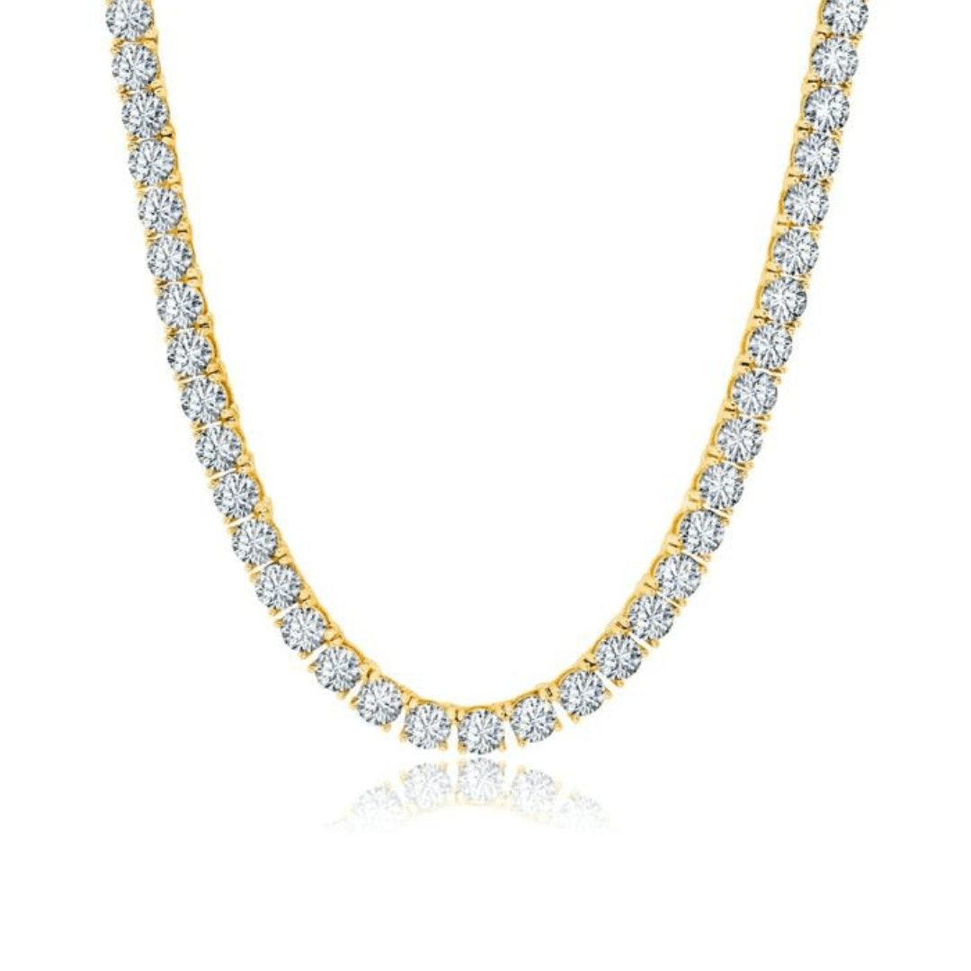 Crislu Brilliant Cut Tennis Necklace - 18k Gold - Crislu