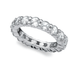 Crislu Brilliant Round Cut Eternity Band Ring - Platinum - Crislu