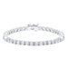Crislu Classic Large Brilliant Tennis Bracelet - Platinum - Crislu