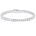 Crislu Classic Large Princess Tennis Bracelet - Platinum - Crislu