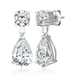 Crislu Classic Pear Drop Earrings - Platinum - Crislu
