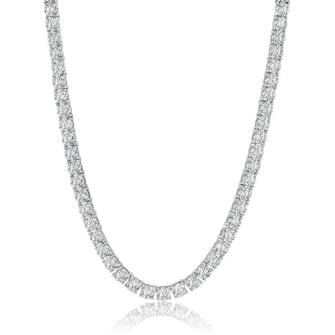Crislu Classic Tennis Necklace - Platinum - Crislu
