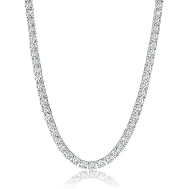 Crislu Classic Tennis Necklace - Platinum - Crislu