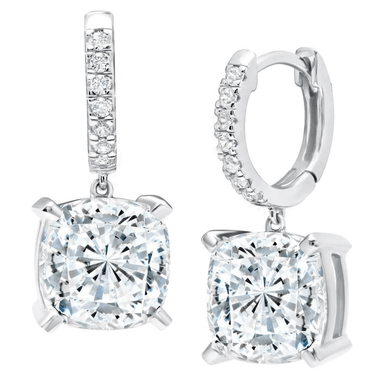 Crislu Cushion Cut Drop Earrings - Crislu