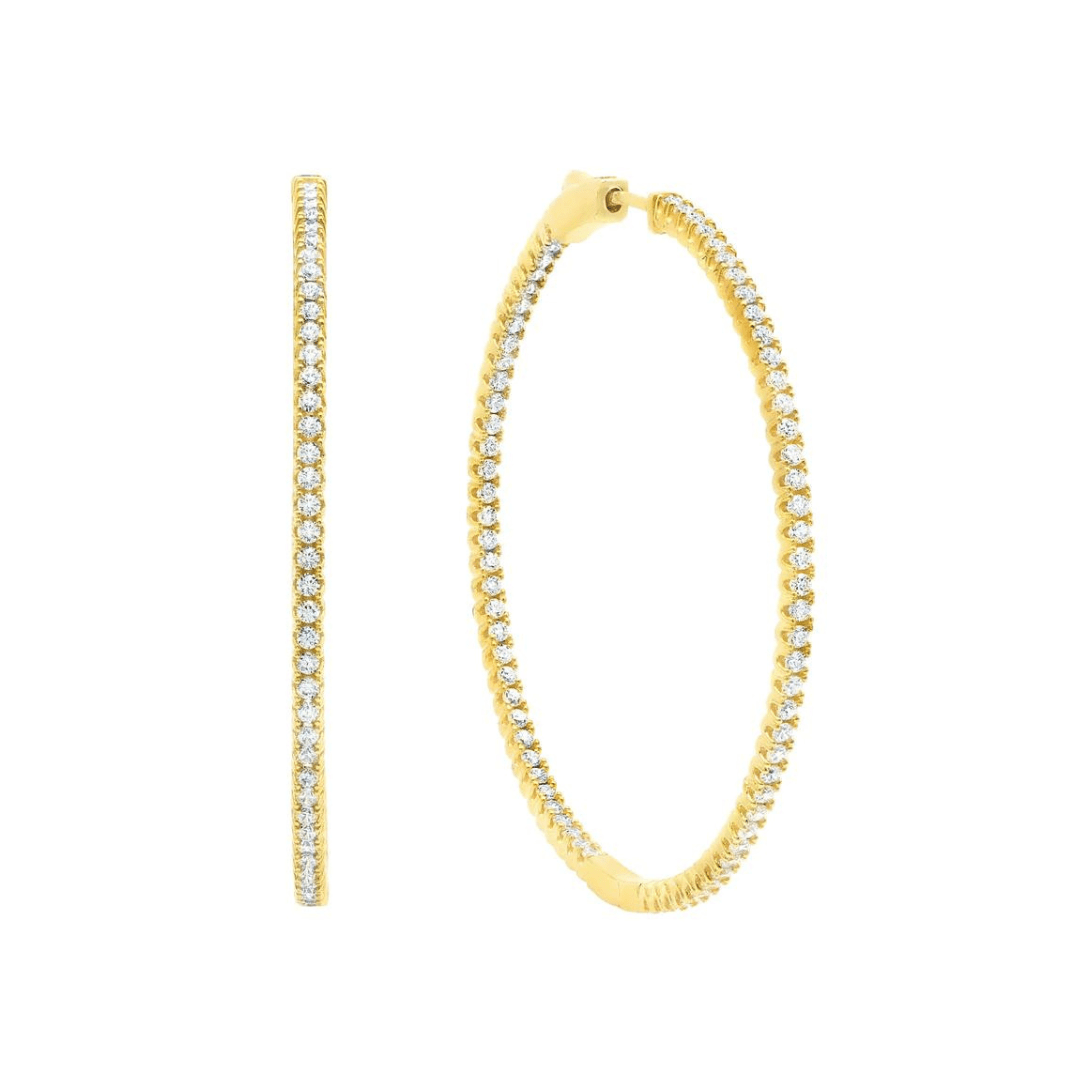 Crislu Large Pave Hoop Earrings - Crislu
