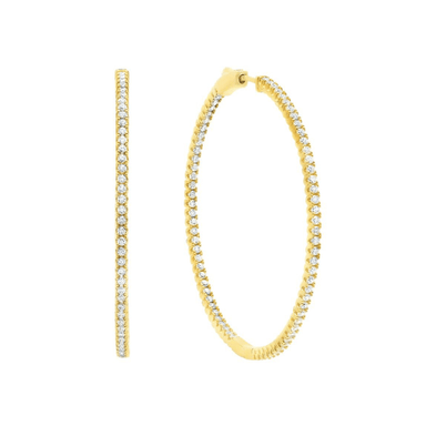 Crislu Large Pave Hoop Earrings - Crislu