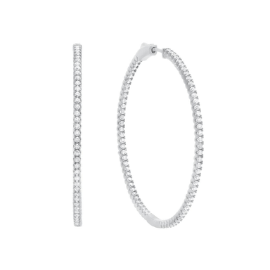 Crislu Large Pave Hoop Earrings - Crislu