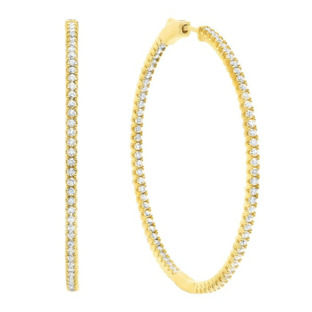 Crislu Medium Pave Hoop Earrings - Crislu