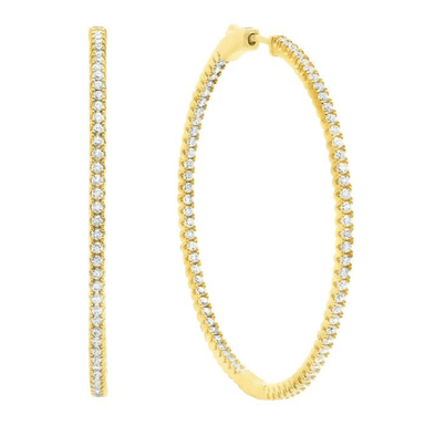 Crislu Medium Pave Hoop Earrings - Crislu