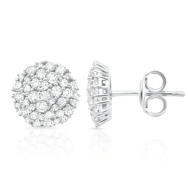 Crislu Round Pave Cluster Earrings - Crislu