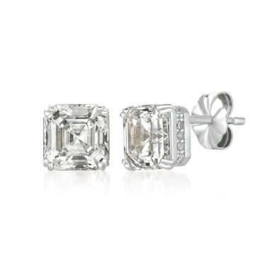 Crislu Royal Asscher Cut Stud Earrings - Crislu