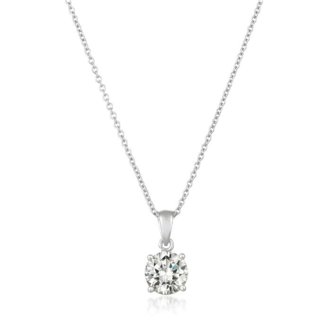 Crislu Royal Brilliant Cut Pendant Necklace - Crislu