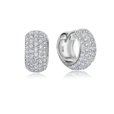 Crislu Small Pave Huggie Hoop Earrings - Crislu