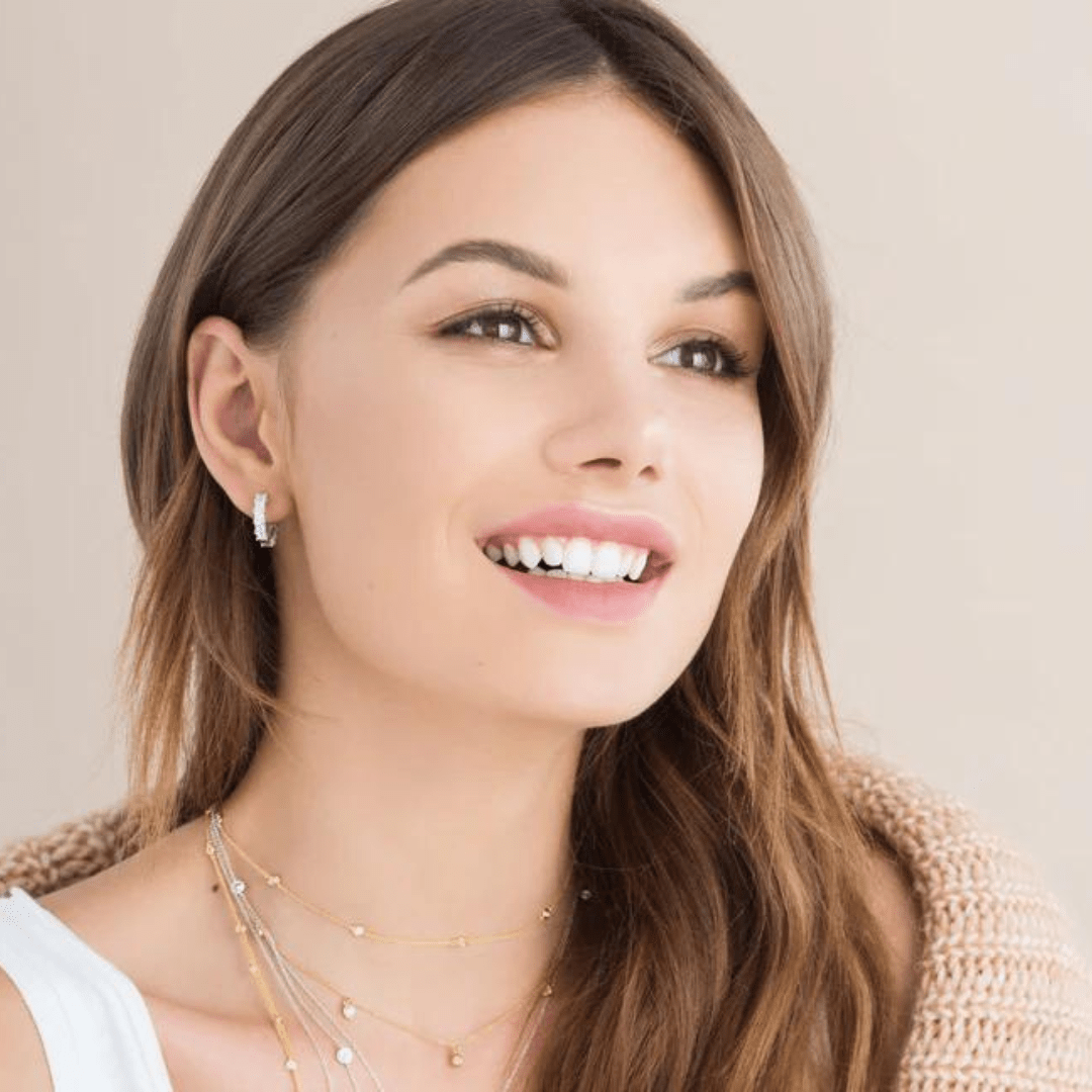 Crislu Small Princess Cut Hoop Earrings - Crislu