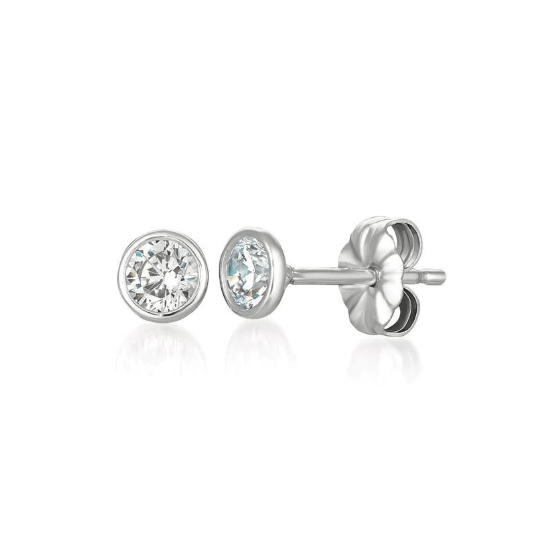 Crislu Solitaire Bezel Set Earrings - Crislu
