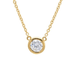 Crislu Solitaire Bezel Set Small Pendant Necklace - Crislu