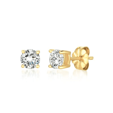 Crislu Solitaire Brilliant Stud Earrings - 1.0 Carats - Crislu