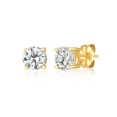 Crislu Solitaire Brilliant Stud Earrings - 1.5 Carats - Crislu