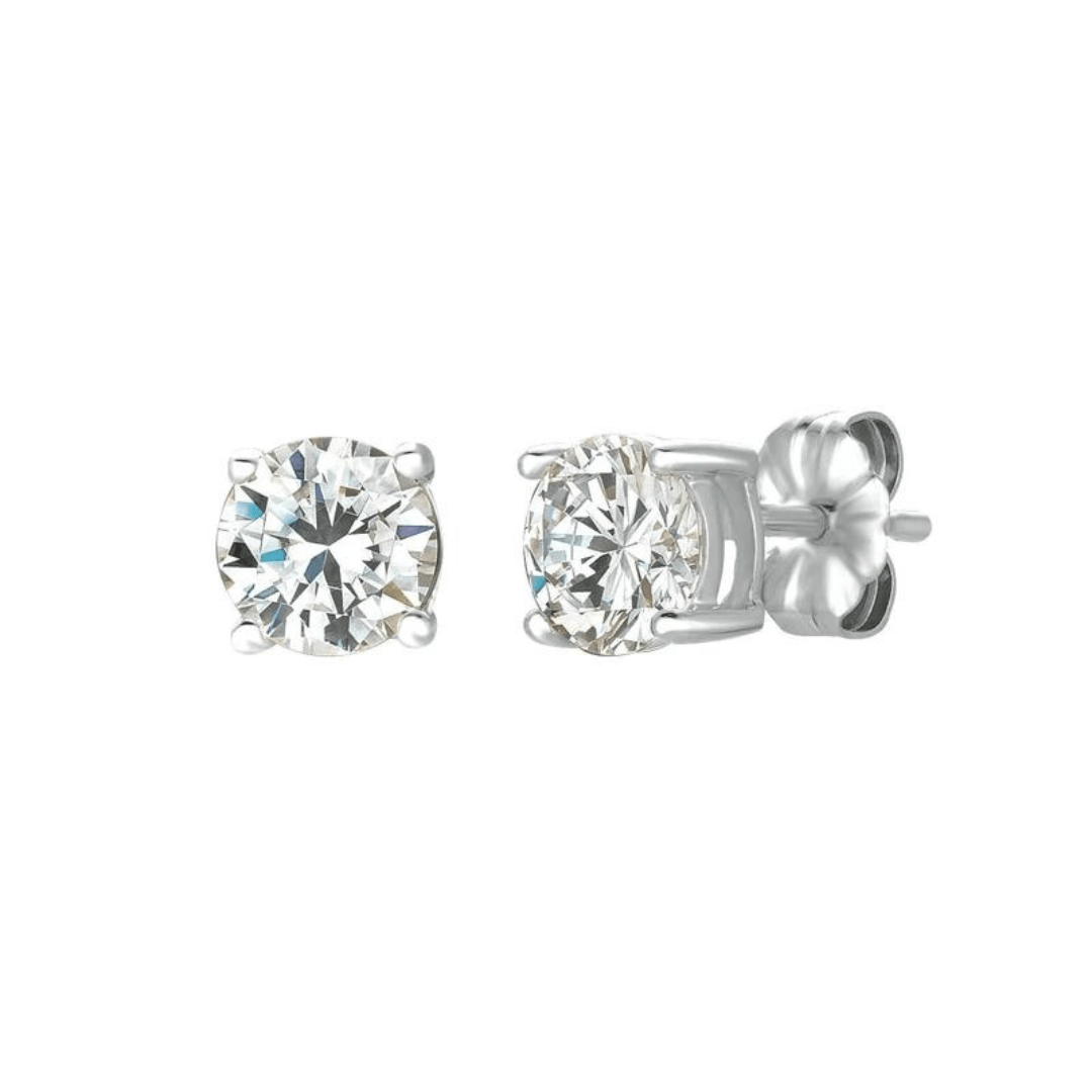 Crislu Solitaire Brilliant Stud Earrings - 1.5 Carats - Crislu