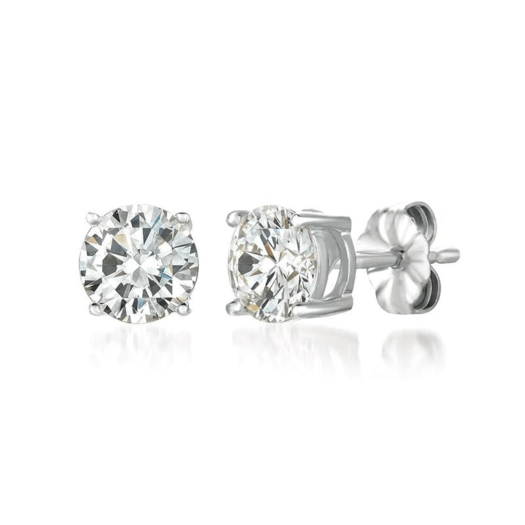 Crislu Solitaire Brilliant Stud Earrings - 2.0 Carats - Crislu