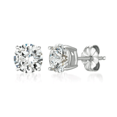 Crislu Solitaire Brilliant Stud Earrings - 3.0 Carats - Crislu