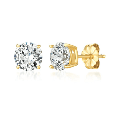 Crislu Solitaire Brilliant Stud Earrings - 3.0 Carats - Crislu