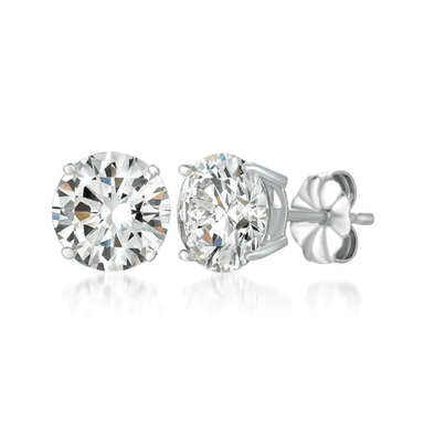 Crislu Solitaire Brilliant Stud Earrings - 4.0 Carats - Crislu