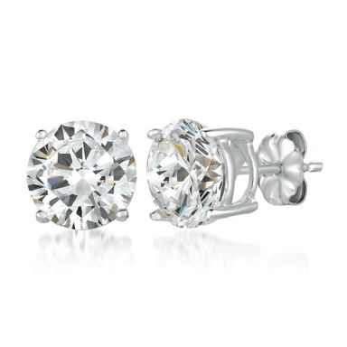 Crislu Solitaire Brilliant Stud Earrings - 6.0 Carats - Crislu